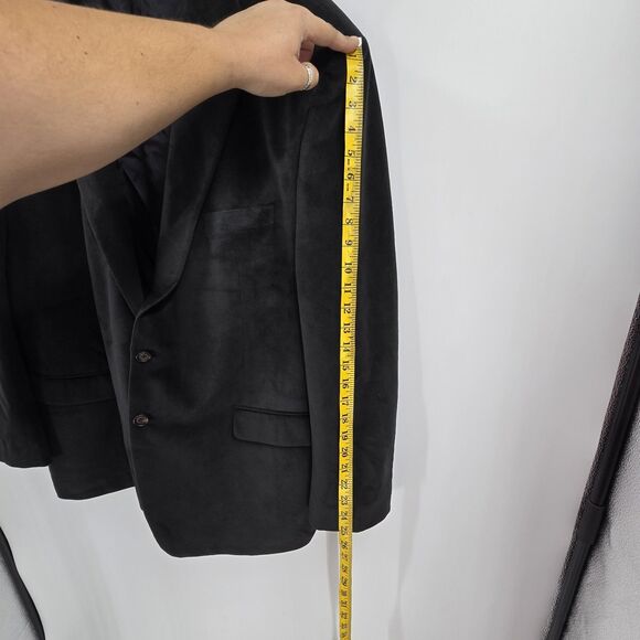 Ralph Lauren Blazer Mens 50R Black Corduroy Jacket Sport Coat Button Classic - Picture 8 of 8
